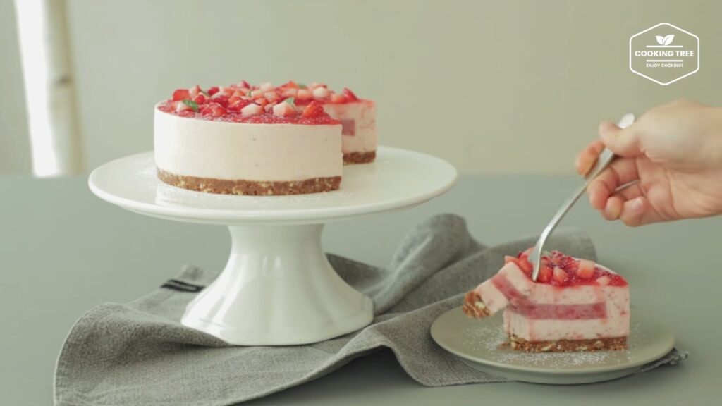 No Bake Strawberry mousse cake Recipe Cooking tree