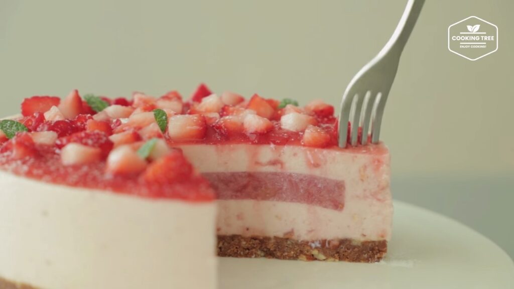 No Bake Strawberry mousse cake Recipe Cooking tree