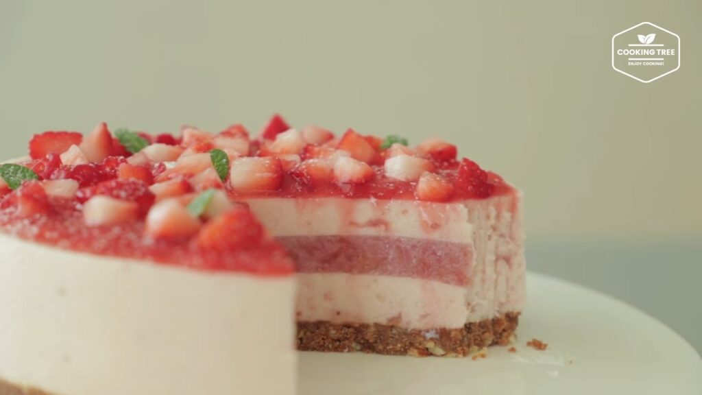 No Bake Strawberry mousse cake Recipe Cooking tree