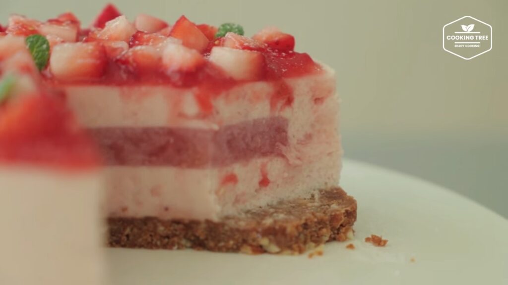 No Bake Strawberry mousse cake Recipe Cooking tree