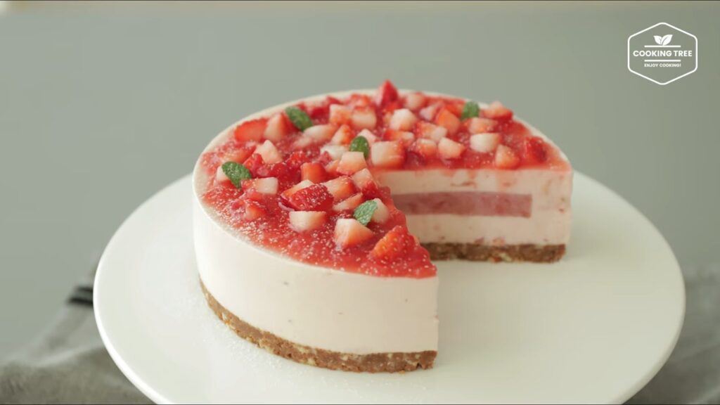 No Bake Strawberry mousse cake Recipe Cooking tree