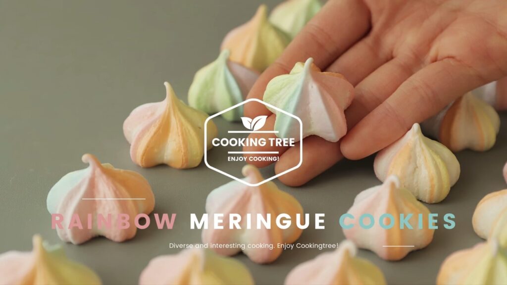Pastel Rainbow Meringue Cookies Recipe Cooking tree