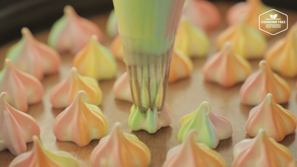 Pastel Rainbow Meringue Cookies Recipe Cooking tree