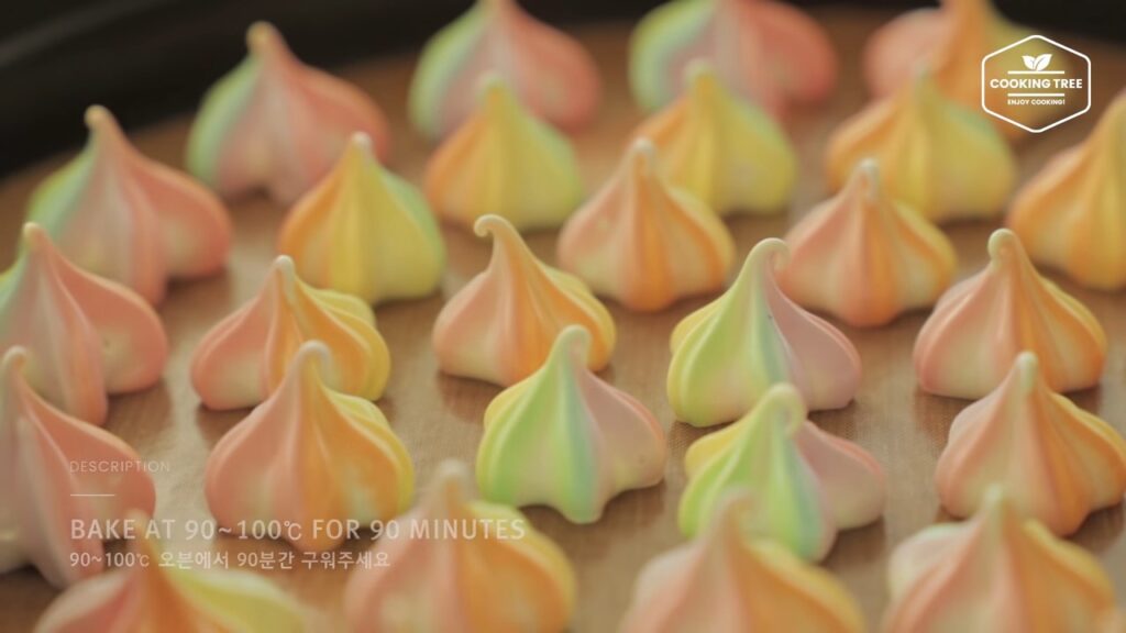 Pastel Rainbow Meringue Cookies Recipe Cooking tree