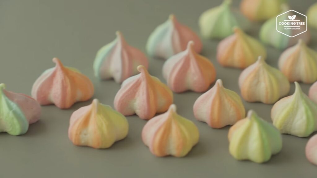 Pastel Rainbow Meringue Cookies Recipe Cooking tree