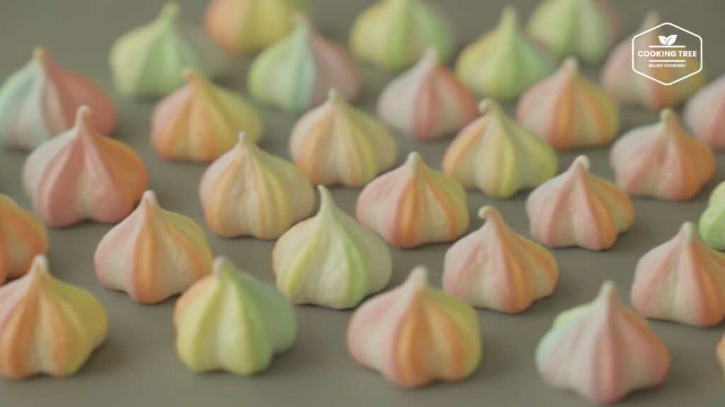 Pastel Rainbow Meringue Cookies Recipe Cooking tree