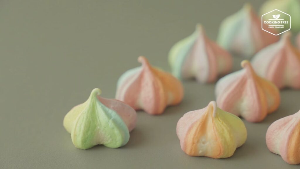 Pastel Rainbow Meringue Cookies Recipe Cooking tree