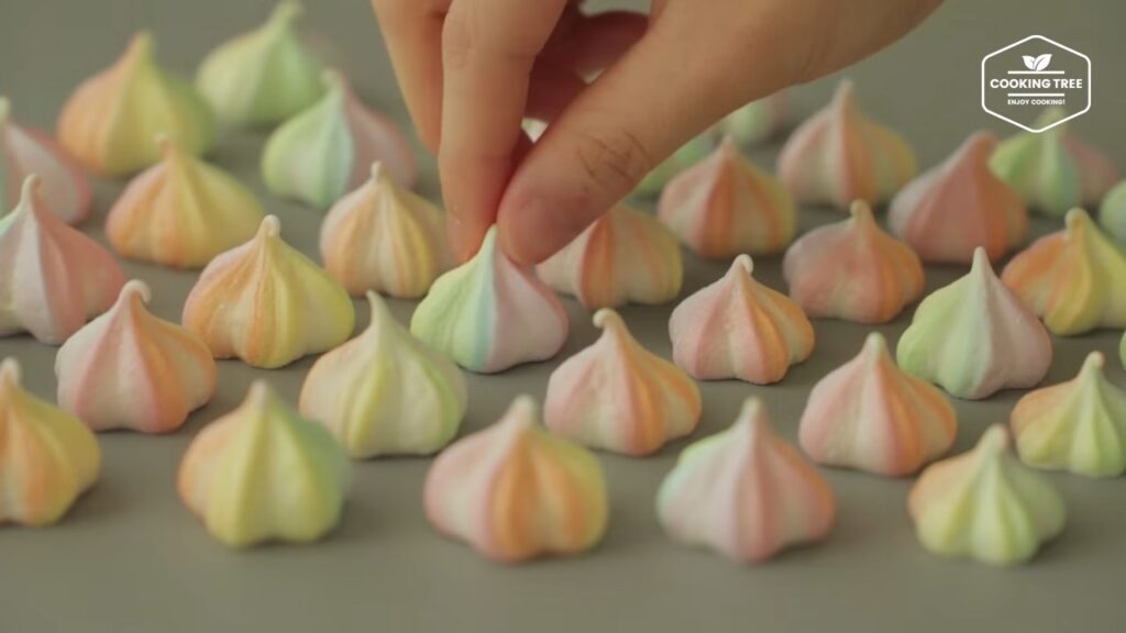 Pastel Rainbow Meringue Cookies Recipe Cooking tree