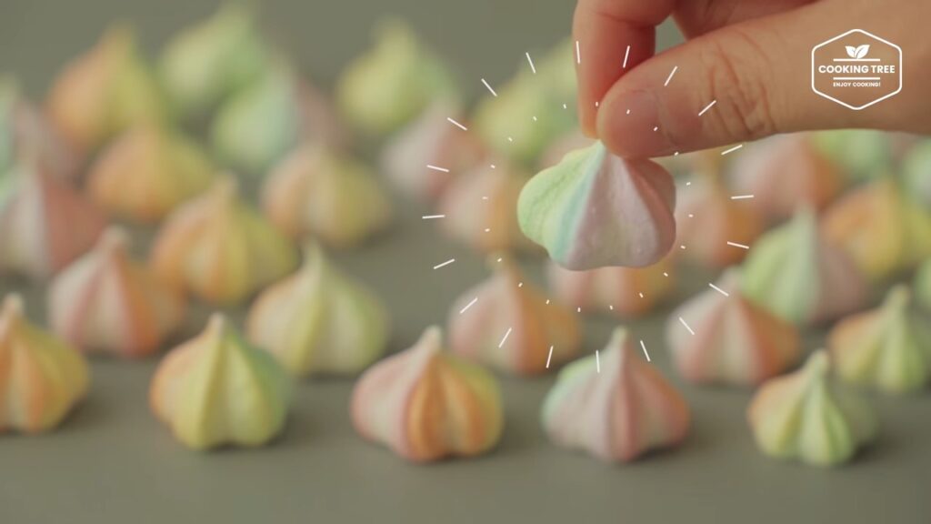 Pastel Rainbow Meringue Cookies Recipe Cooking tree