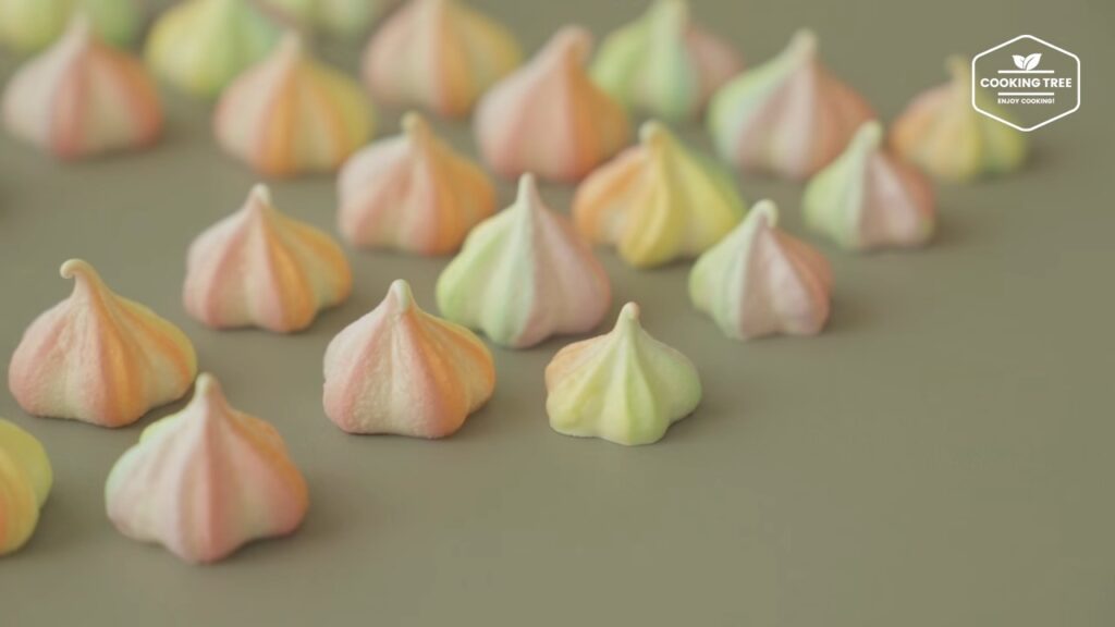 Pastel Rainbow Meringue Cookies Recipe Cooking tree