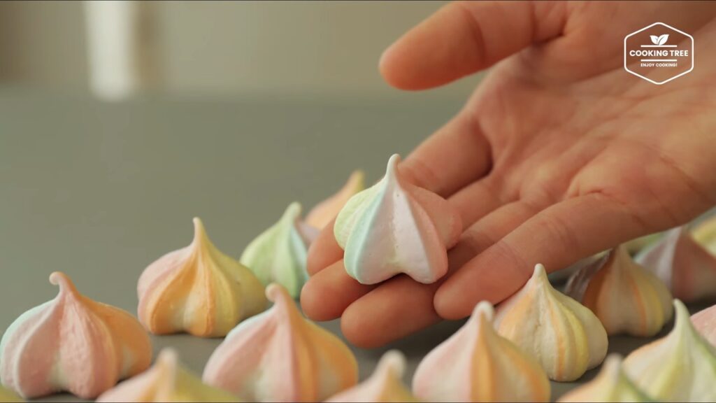 Pastel Rainbow Meringue Cookies Recipe Cooking tree