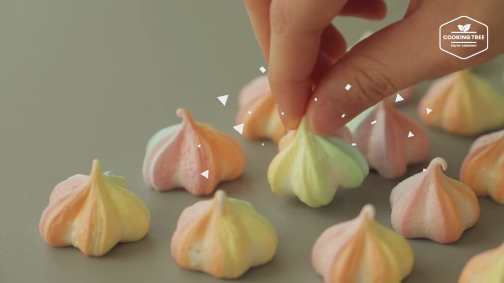 Pastel Rainbow Meringue Cookies Recipe Cooking tree