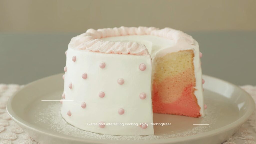 Pink ombre chiffon cake Recipe Cooking tree