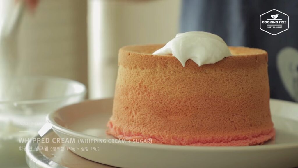 Pink ombre chiffon cake Recipe Cooking tree