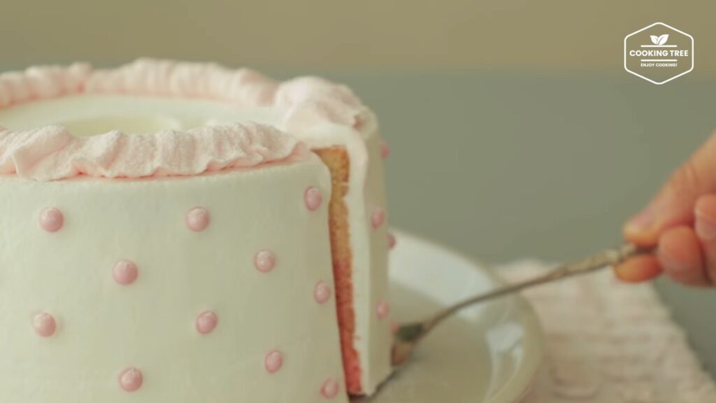 Pink ombre chiffon cake Recipe Cooking tree