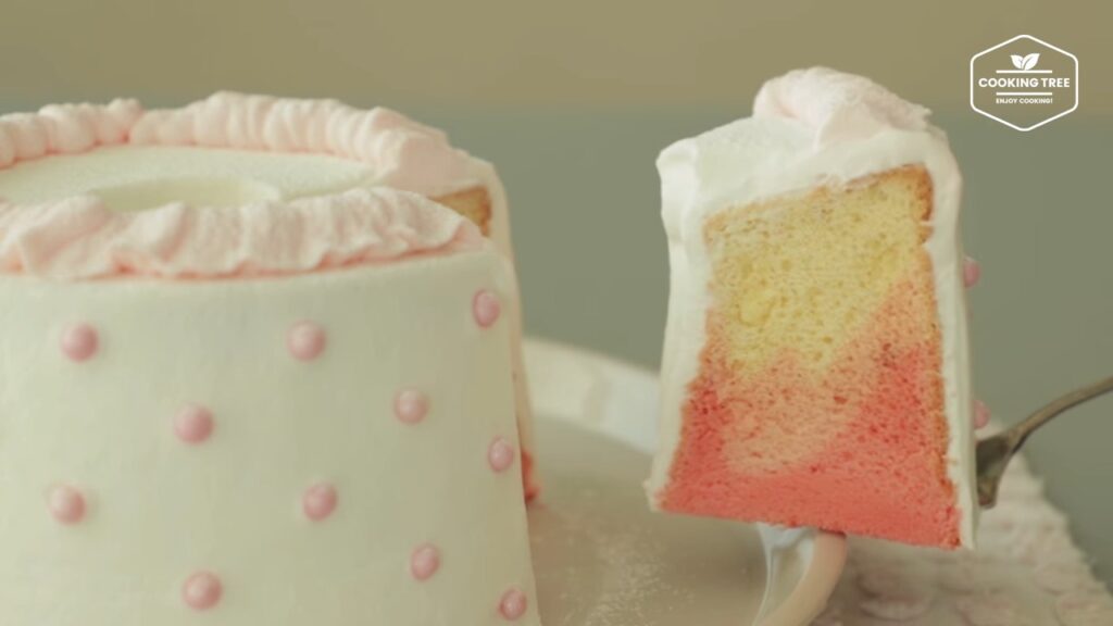 Pink ombre chiffon cake Recipe Cooking tree