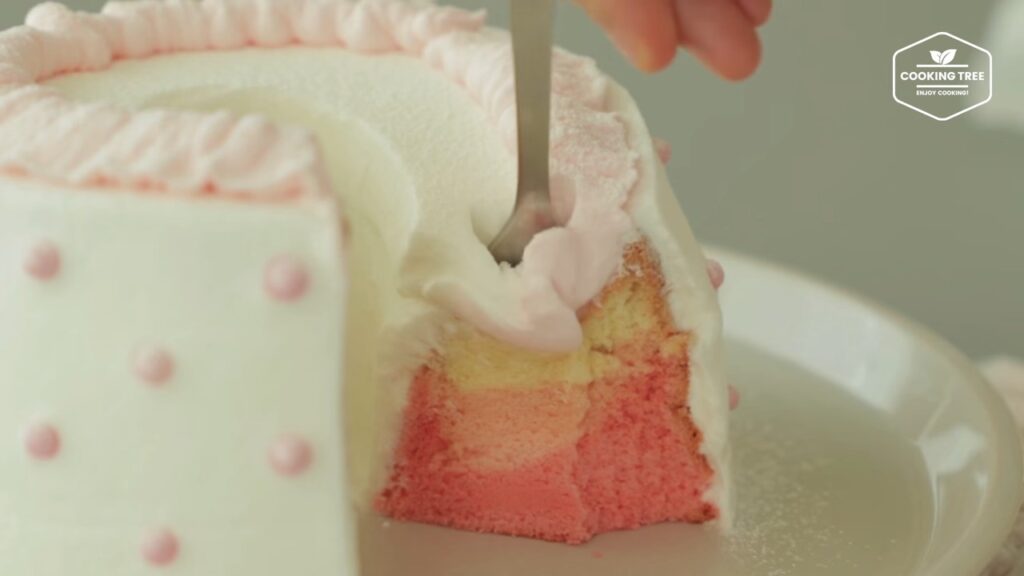 Pink ombre chiffon cake Recipe Cooking tree