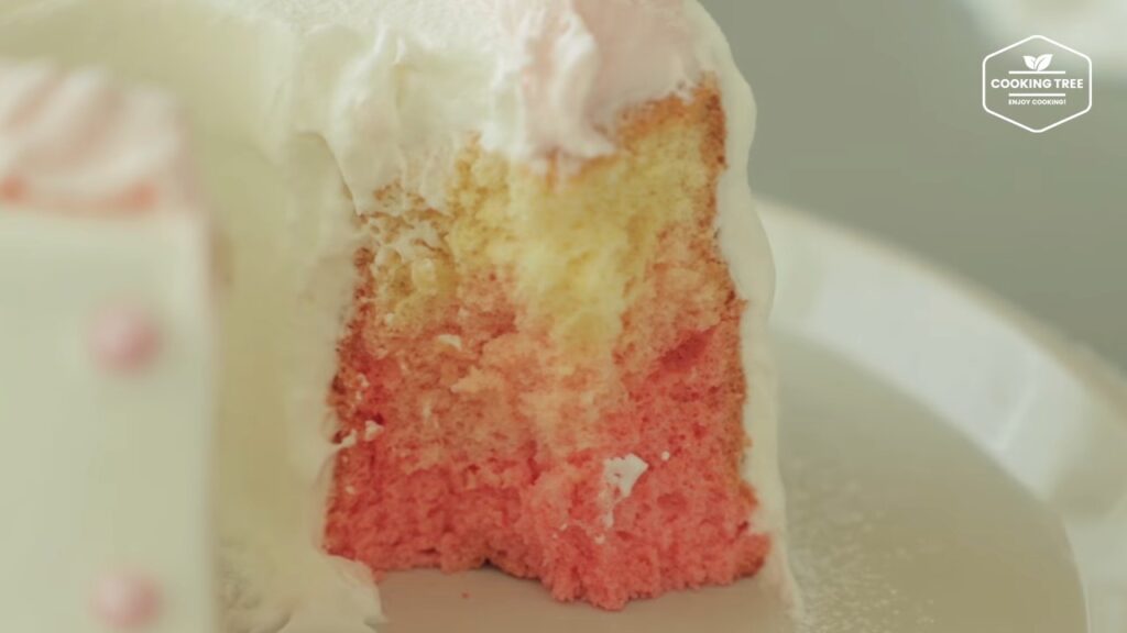 Pink ombre chiffon cake Recipe Cooking tree