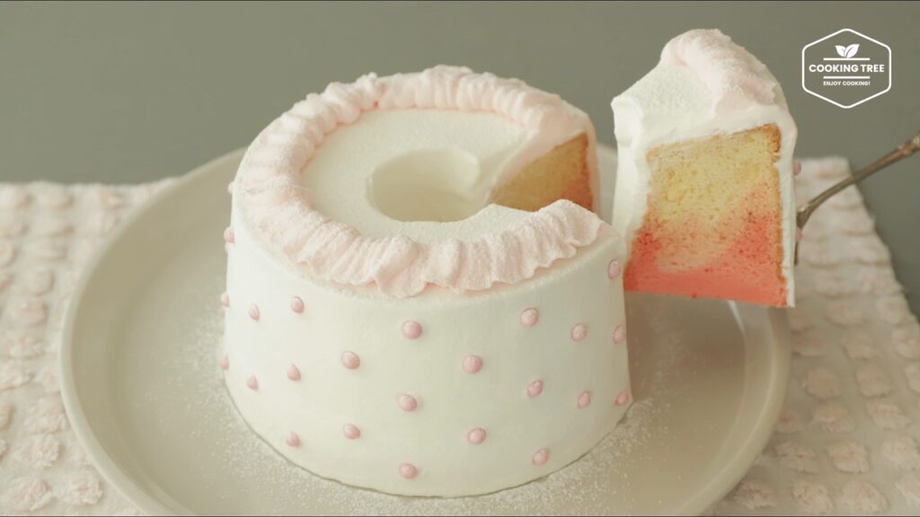 Pink ombre chiffon cake Recipe Cooking tree