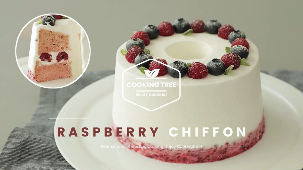 Raspberry chiffon cake Recipe Cooking tree