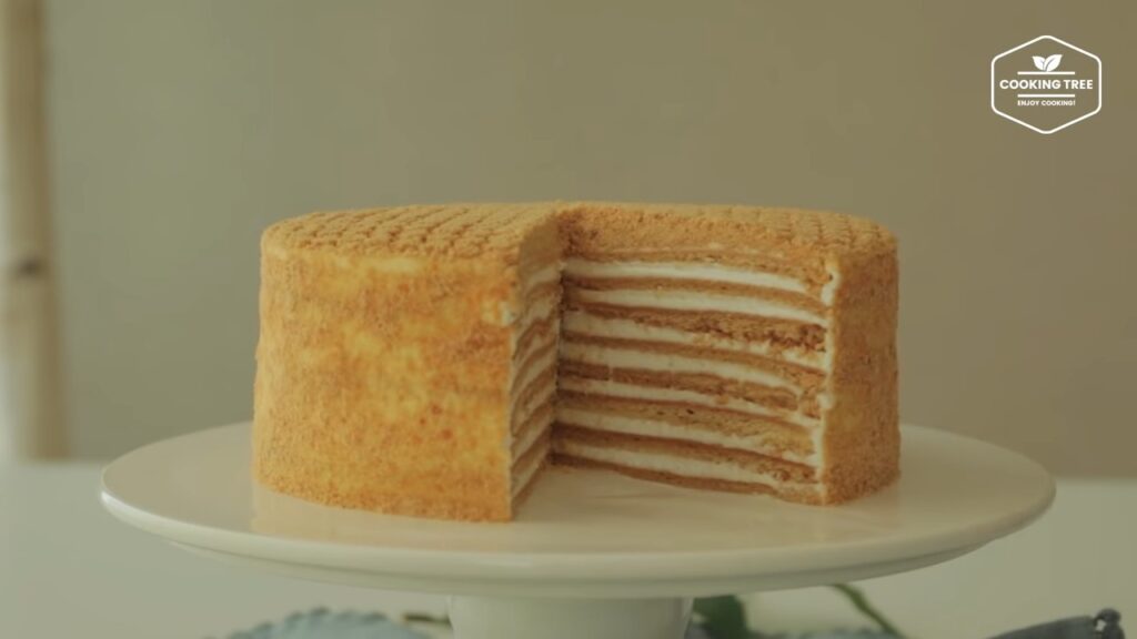 Rezept für russischen Honigkuchen (Medovik). 63 Russian Honey Cake Medovik Recipe Медовик Cooking tree