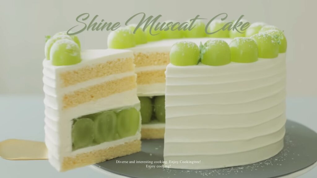 Shine Muscat Green Grape Cake Recipe Cooking tree