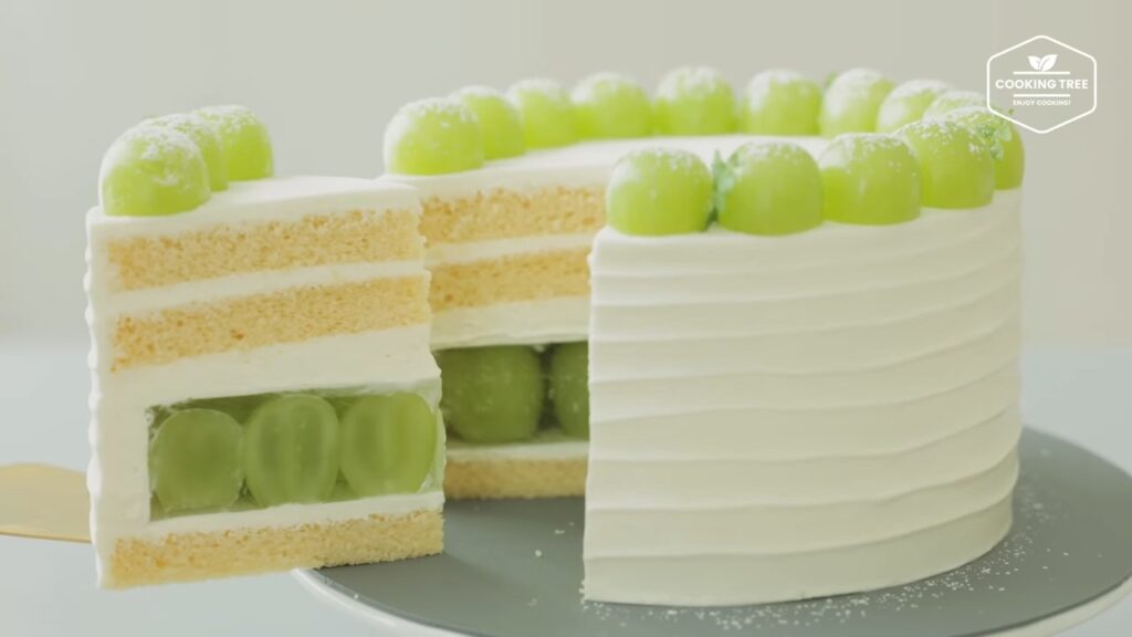 Shine Muscat Green Grape Cake Recipe Cooking tree