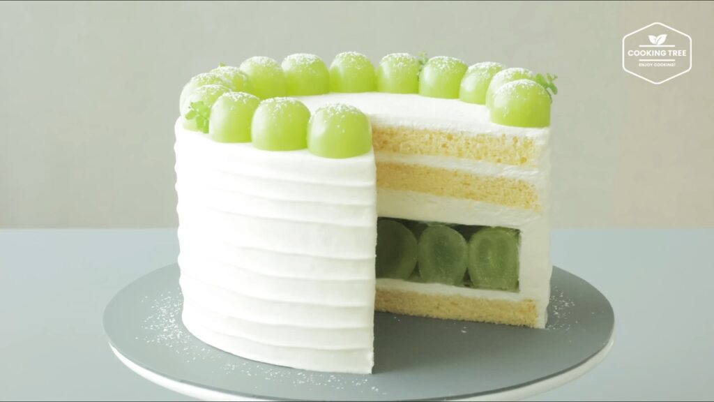 Shine Muscat Green Grape Cake Recipe Cooking tree