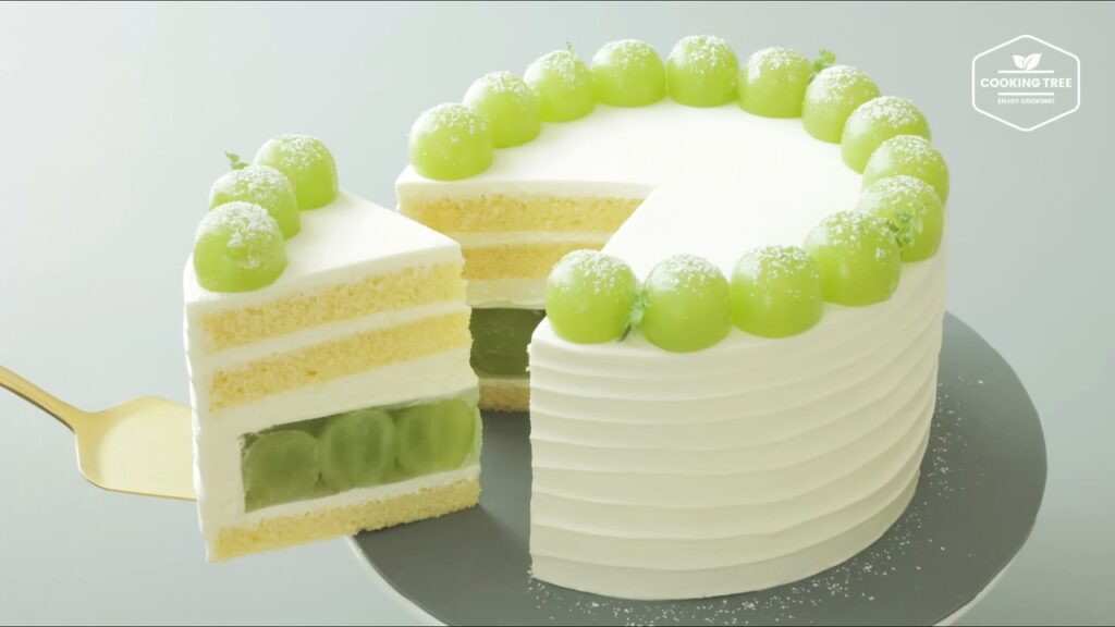 Shine Muscat Green Grape Cake Recipe Cooking tree