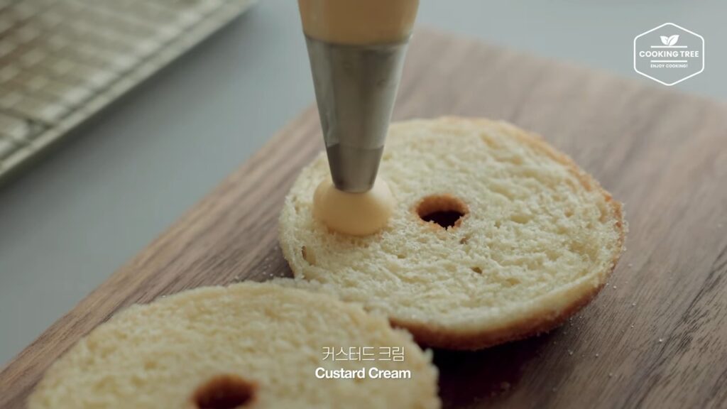 Soft and Fluffy Custard Cream Donuts Recipe Cooking tree