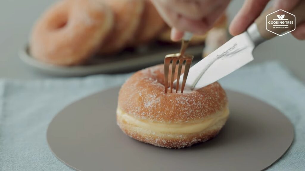 Soft and Fluffy Custard Cream Donuts Recipe Cooking tree