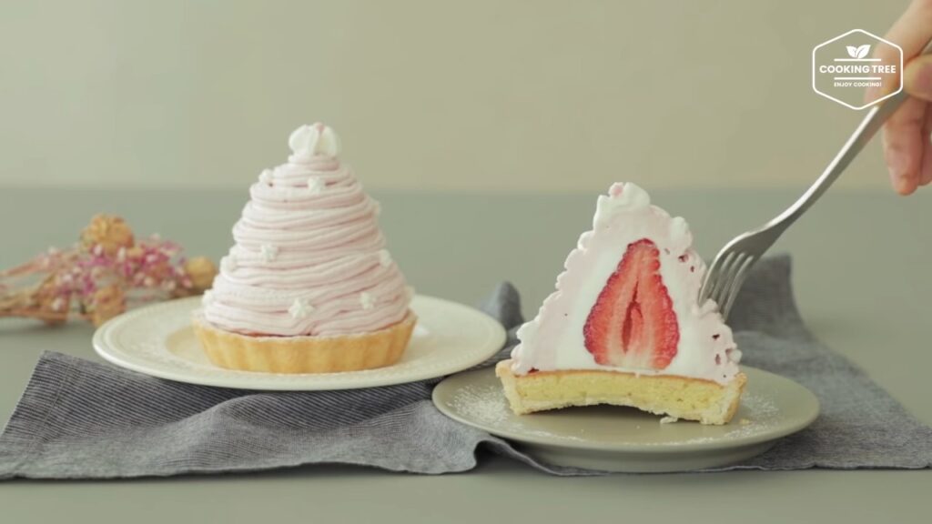 Strawberry mont blanc tart Recipe Cooking tree