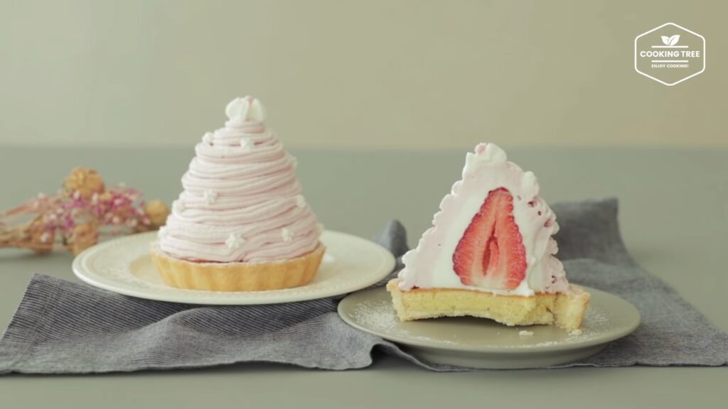 Strawberry mont blanc tart Recipe Cooking tree