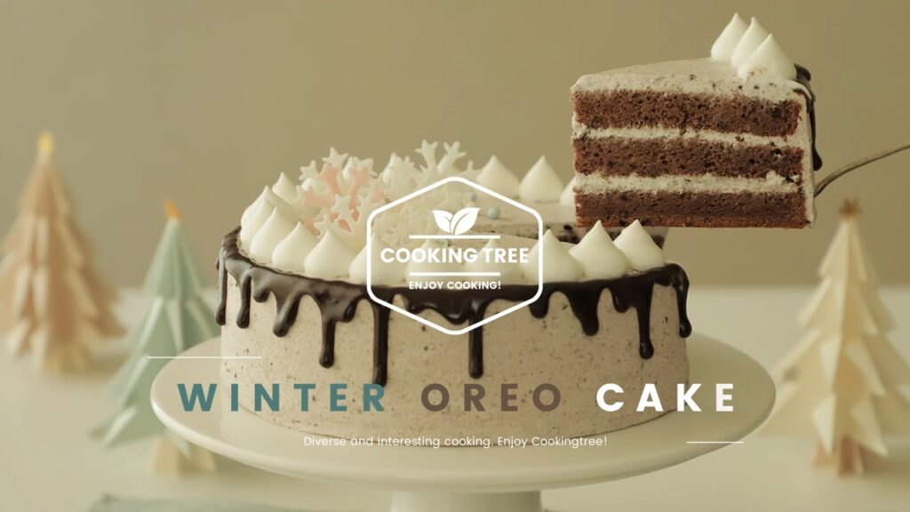 Winter oreo chocolate cake Recipe Cooking tree