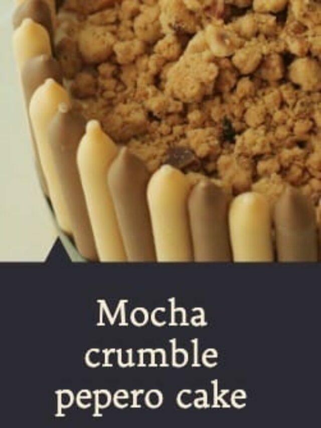 Mocha crumble pepero cake Recipe