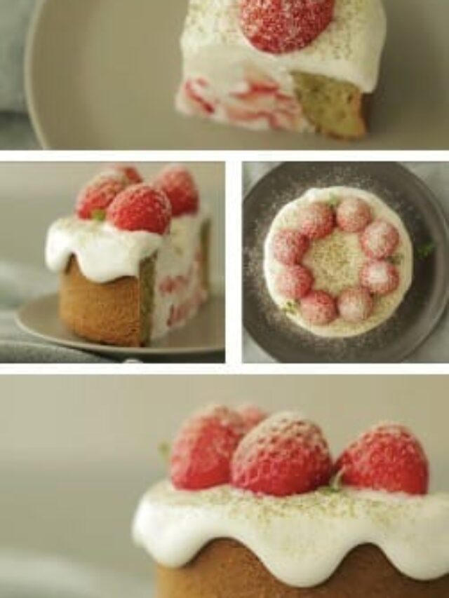 Strawberry matcha (green tea) pound cake Recipe Cooking Tree