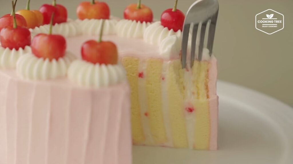 Cherry vertical layer cake Recipe Cooking tree