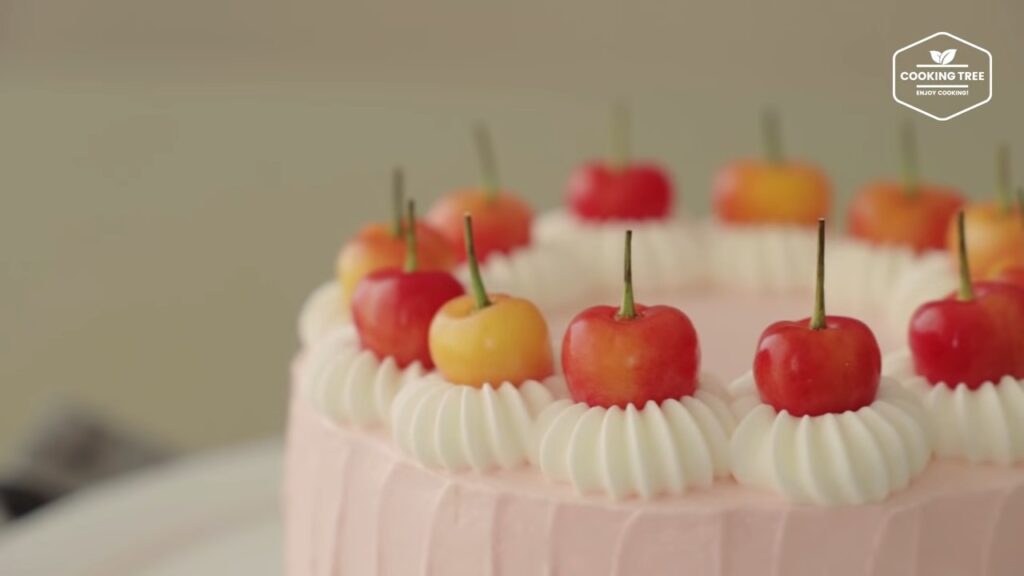 Cherry vertical layer cake Recipe Cooking tree