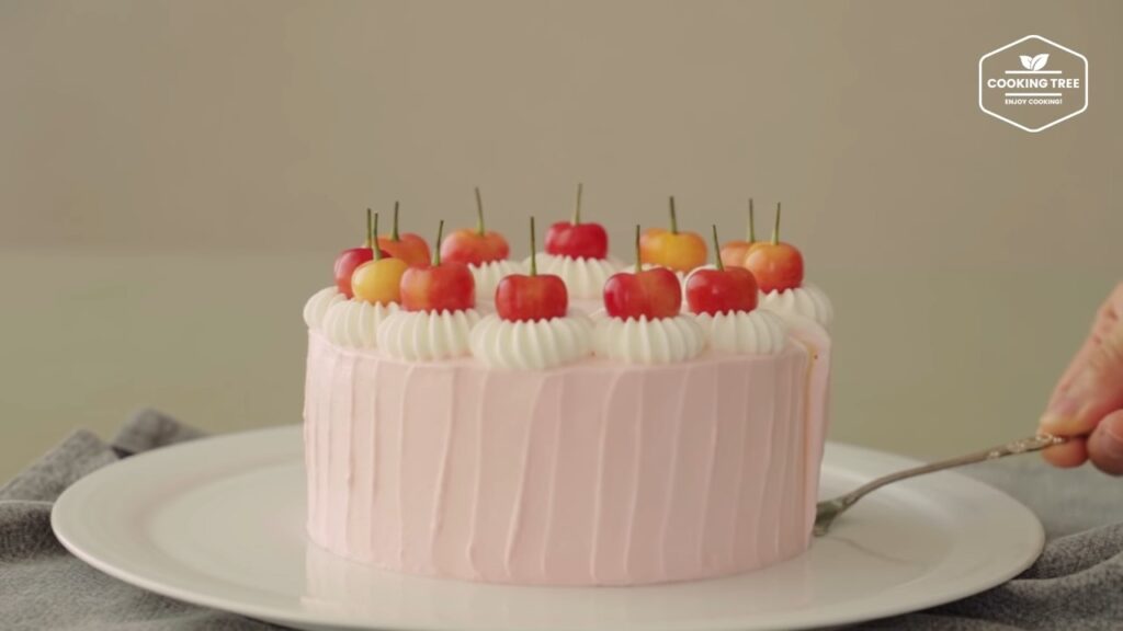 Cherry vertical layer cake Recipe Cooking tree