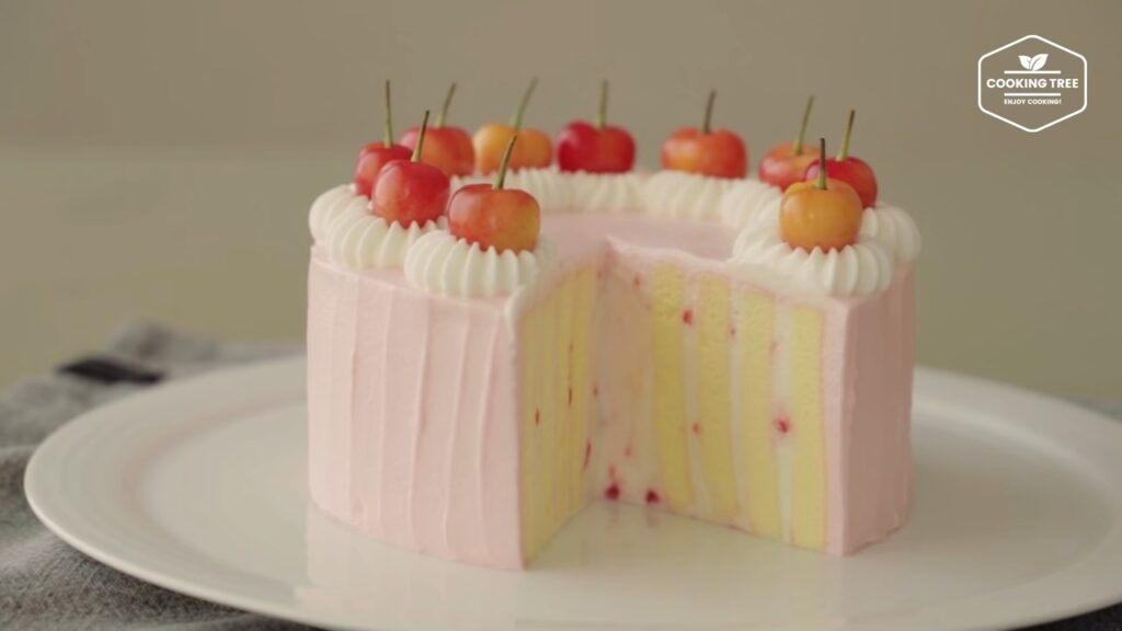 Cherry vertical layer cake Recipe Cooking tree