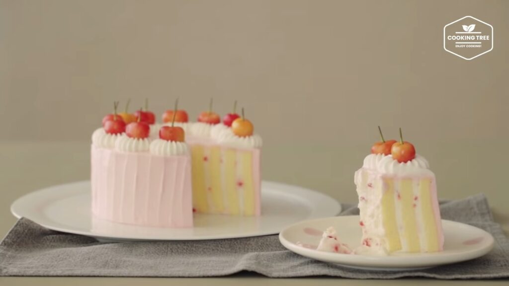 Cherry vertical layer cake Recipe Cooking tree