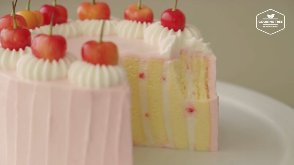 Cherry vertical layer cake Recipe Cooking tree