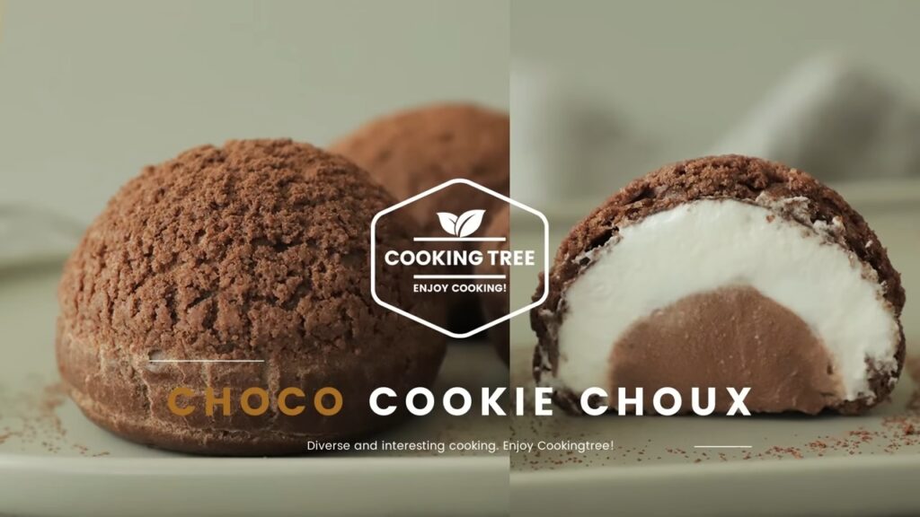 Choco Cookie Choux Crunchy Cream Puff Recipe Cooking tree