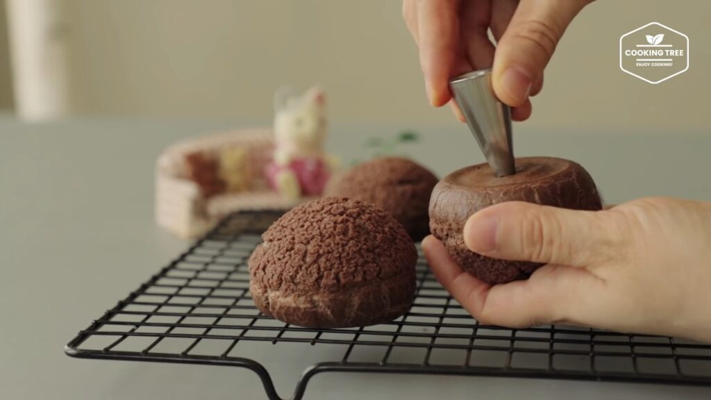 Choco Cookie Choux Crunchy Cream Puff Recipe Cooking tree