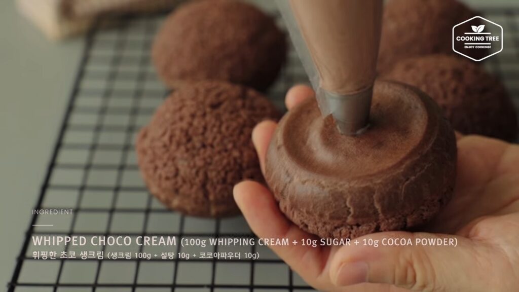 Choco Cookie Choux Crunchy Cream Puff Recipe Cooking tree