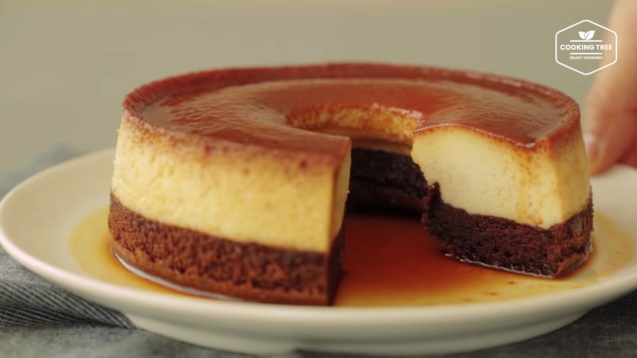 Choco Flan Cake_Caramel Custard Pudding Cake