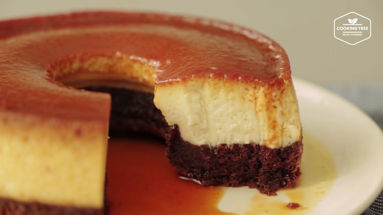 Choco Flan Cake_Caramel Custard Pudding Cake