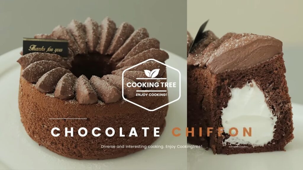 Chocolate cream chiffon cake Recipe Cooking tree