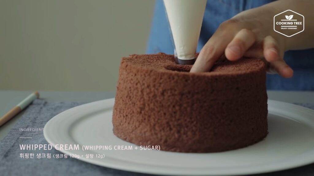 Chocolate cream chiffon cake Recipe Cooking tree