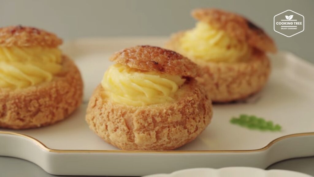 Creme brulee Cookie Choux Cream puff Recipe